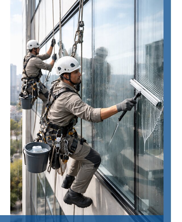 Мойка окон альпинистами в Конаково от 4562 р. | ВЫСОТНИК-Кнк