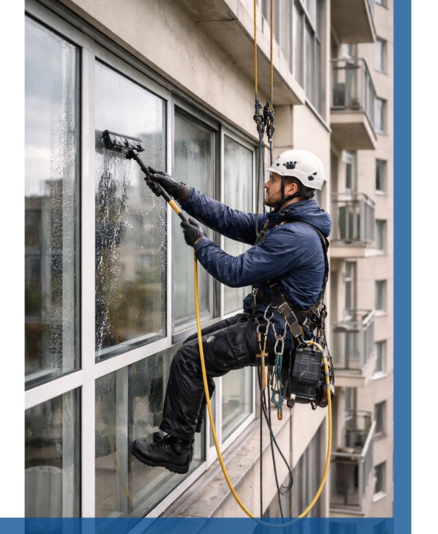 Мойка балконного остекления в Конаково от 3548 р. | ВЫСОТНИК-Кнк