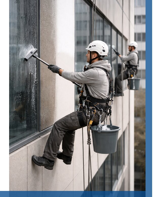 Мойка фасадов зданий в Конаково под ключ от 355 р. | ВЫСОТНИК-Кнк