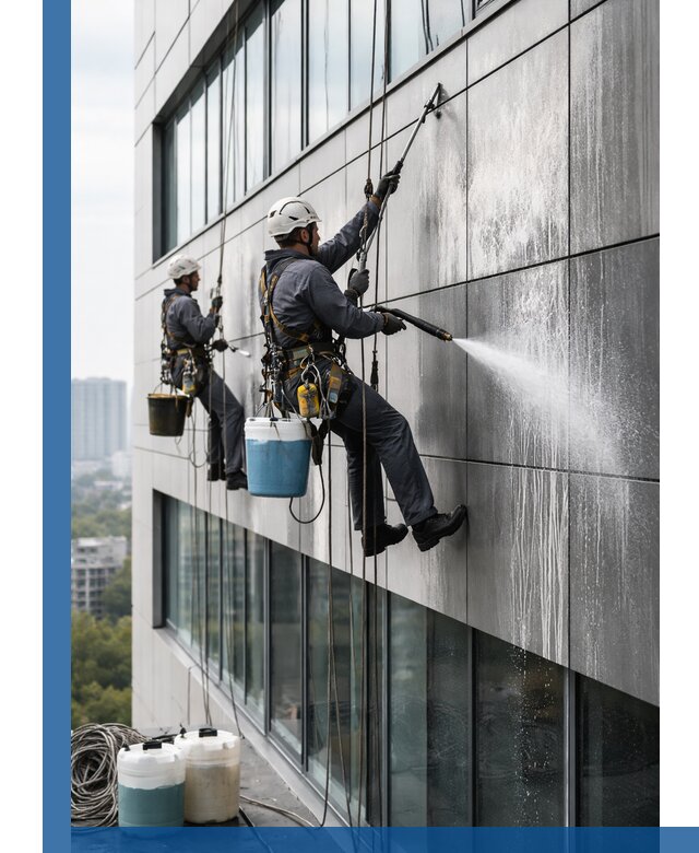 Профессиональная мойка вентилируемых фасадов в Конаково