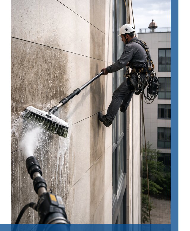 Мойка фасада из керамогранита в Конаково от 304 р. | ВЫСОТНИК-Кнк