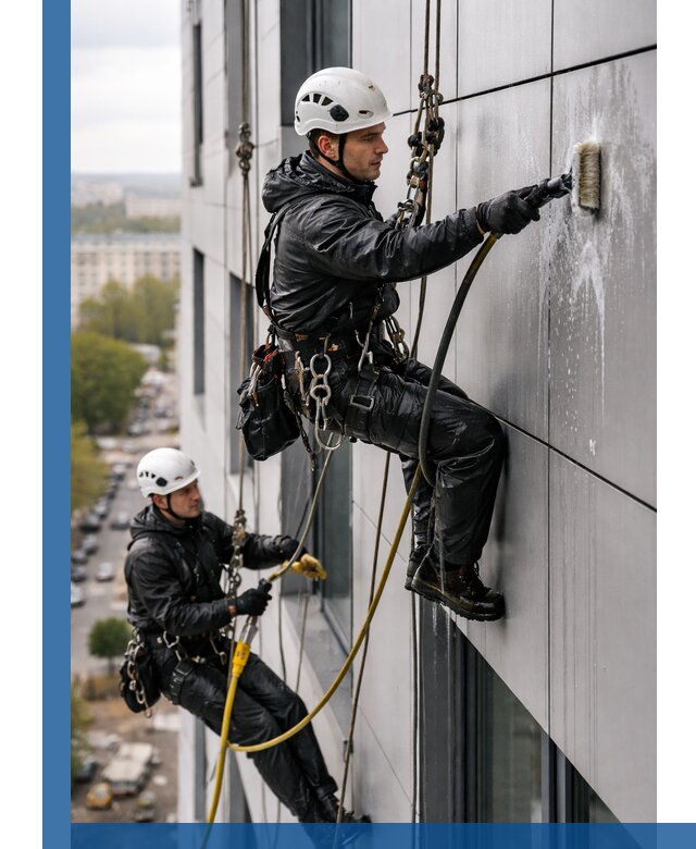 Профессиональная мойка фасада из композита в Конаково
