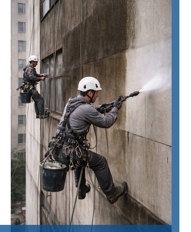 Очистка фасада от копоти в Конаково от 253 р. | ВЫСОТНИК-Кнк