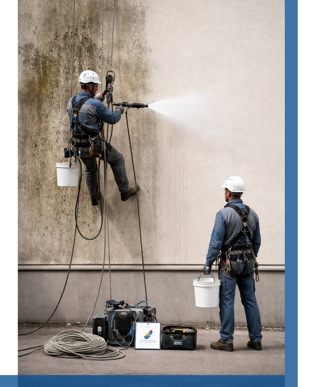 Очистка фасада от плесени в Конаково от 304 р. | ВЫСОТНИК-Кнк