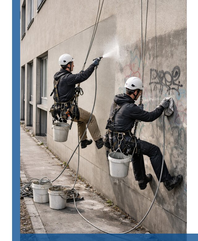 Антиграффити покрытие фасада с защитой от надписей в Конаково