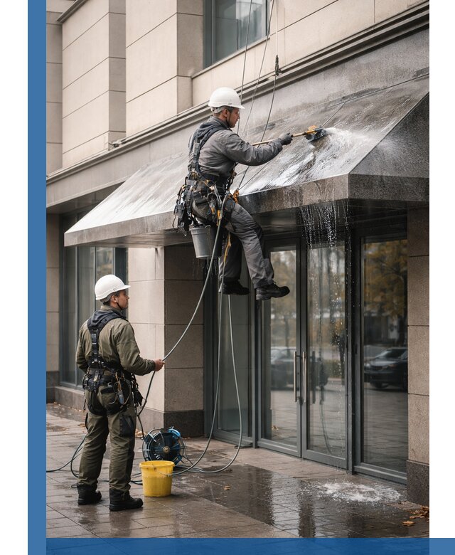 Профессиональная мойка козырьков и навесов в Конаково