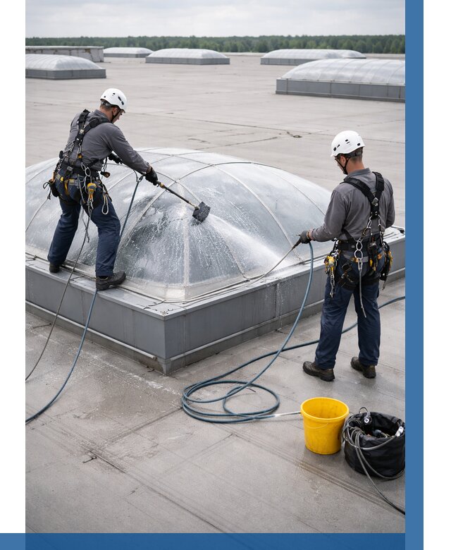 Мойка зенитных фонарей в Конаково, заказать от 4562 р. | ВЫСОТНИК-Кнк