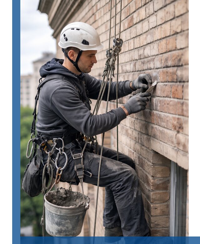 Качественный ремонт кирпичной кладки фасада в Конаково с гарантией