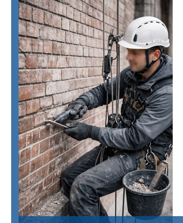 Расшивка кирпичных швов фасадов и стен, ремонт в Конаково