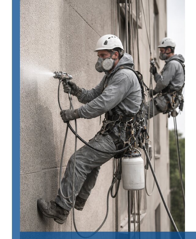 Безвоздушная покраска фасадов зданий в Конаково профессионально