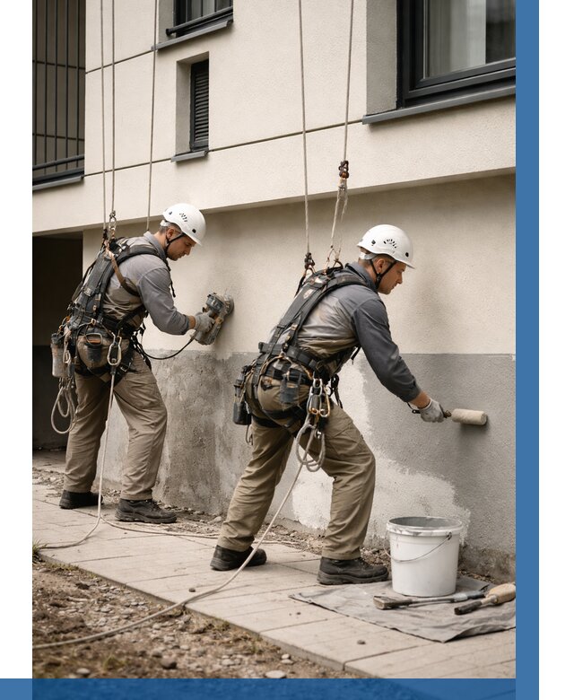 Окраска цоколя здания в Конаково от 456 р. под ключ | ВЫСОТНИК-Кнк