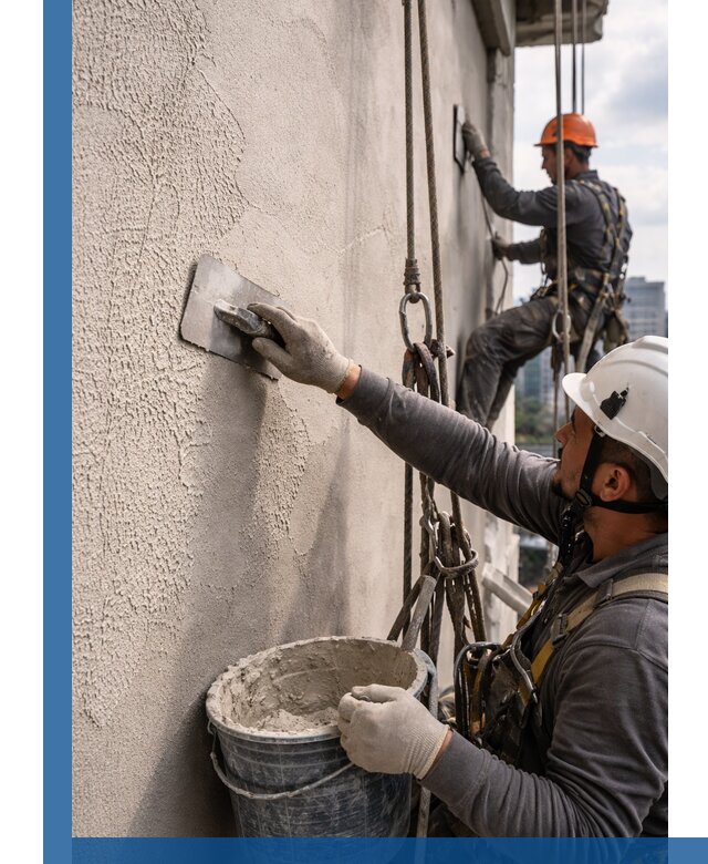 Декоративная штукатурка фасада с утеплением и защитой в Конаково