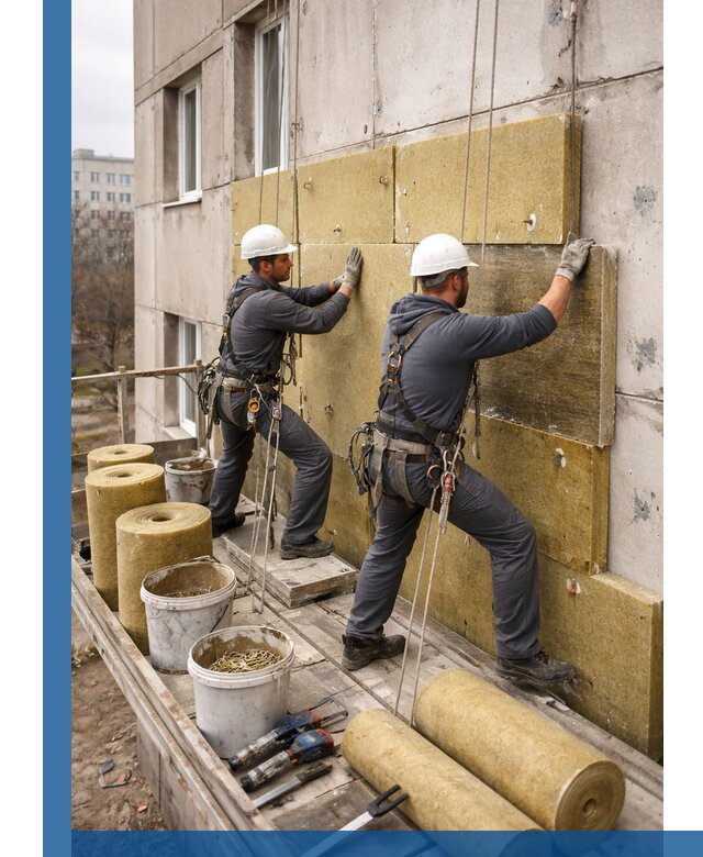 Утепление фасада минватой в Конаково под ключ с гарантией