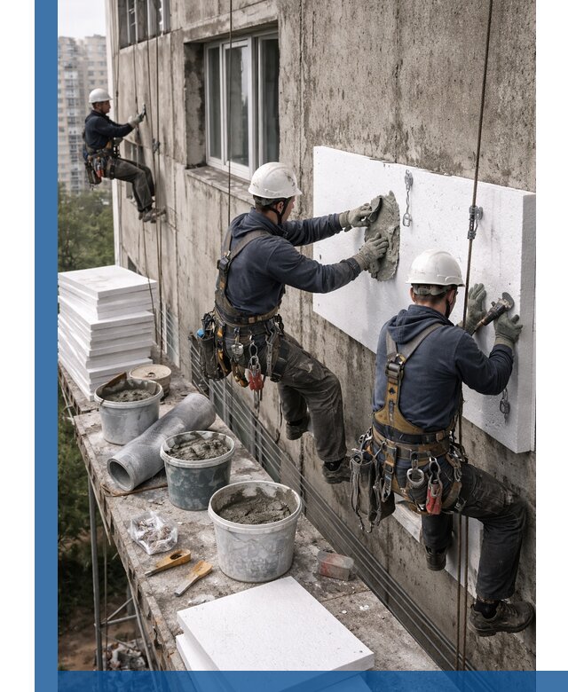 Утепление фасада пенополистиролом в Конаково под ключ