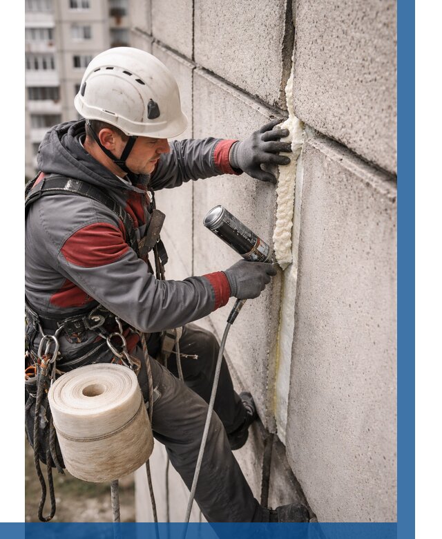 Утепление межпанельных швов в Конаково от 710 р. | ВЫСОТНИК-Кнк