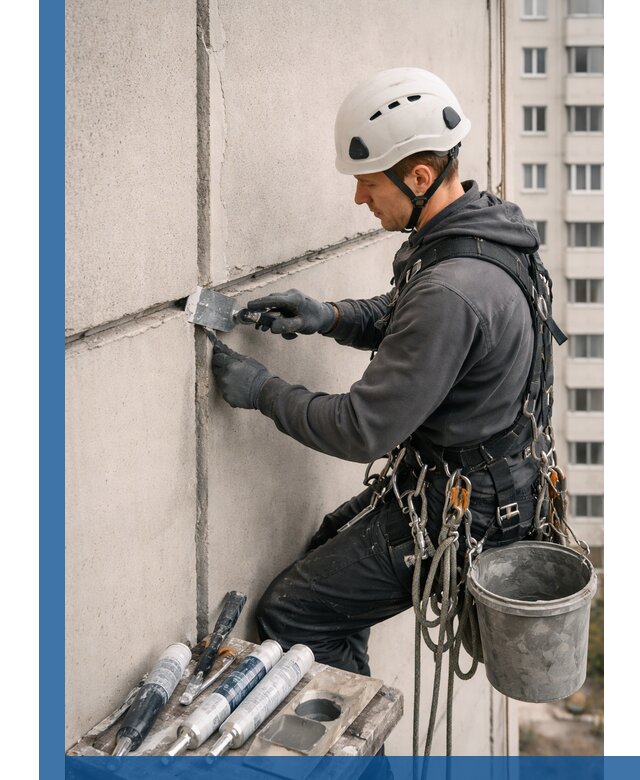 Ремонт межпанельных швов в Конаково герметизация и восстановление