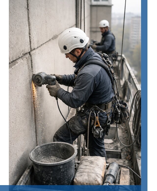 Штробление межпанельных швов в Конаково от 1216 р. | ВЫСОТНИК-Кнк