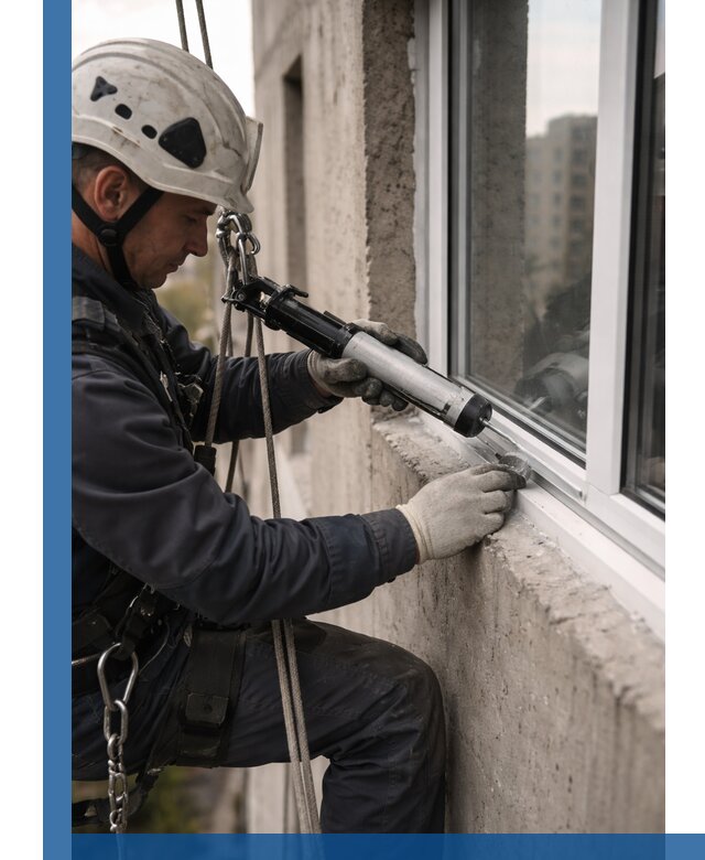 Герметизация оконных швов снаружи в Конаково профессионально