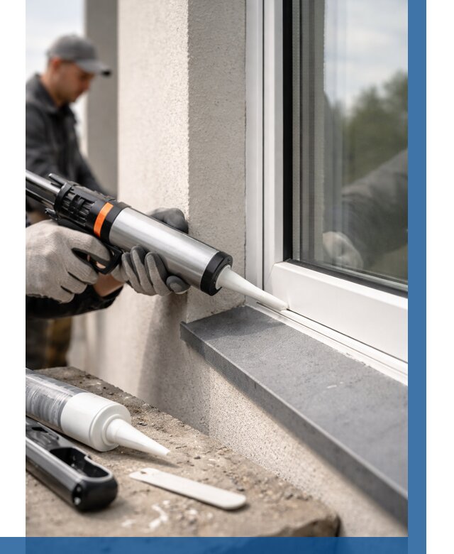 Герметизация монтажных швов окон в Конаково от 659 р. | ВЫСОТНИК-Кнк