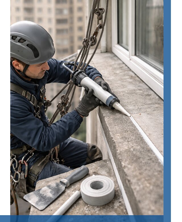 Герметизация балконного козырька в Конаково от 4562 р. | ВЫСОТНИК-Кнк