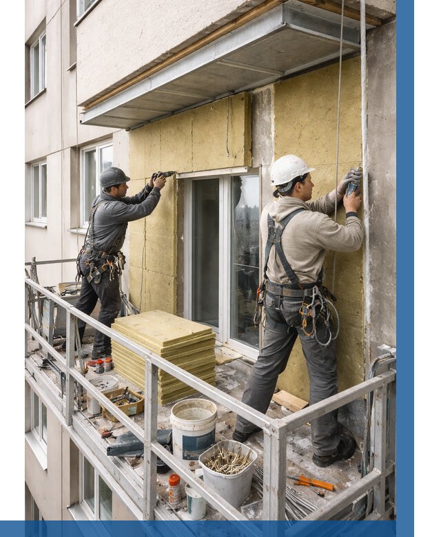 Утепление балкона снаружи в Конаково от 1622 р. под ключ ВЫСОТНИК-Кнк