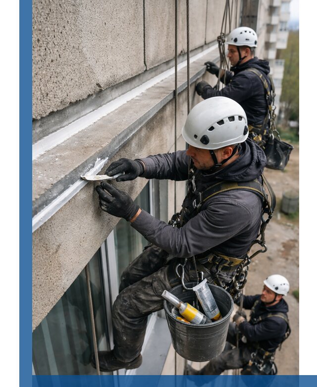 Герметизация примыкания балкона в Конаково под ключ с гарантией