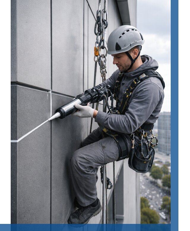 Герметизация стыков фасадных панелей в Конаково от 6589 р.| ВЫСОТНИК-Кнк