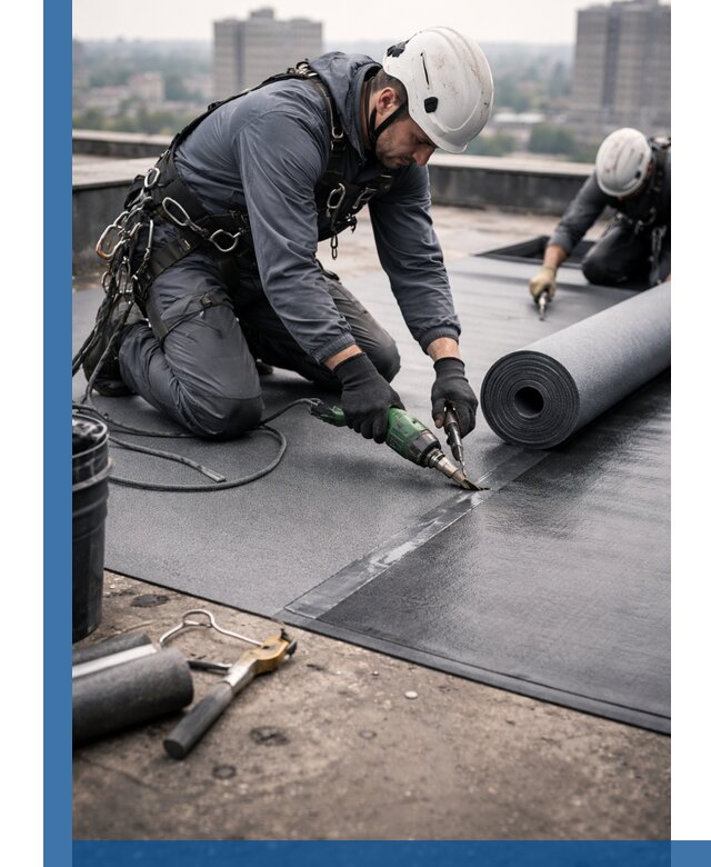 Ремонт мягкой кровли в Конаково с выездом промальпинистов