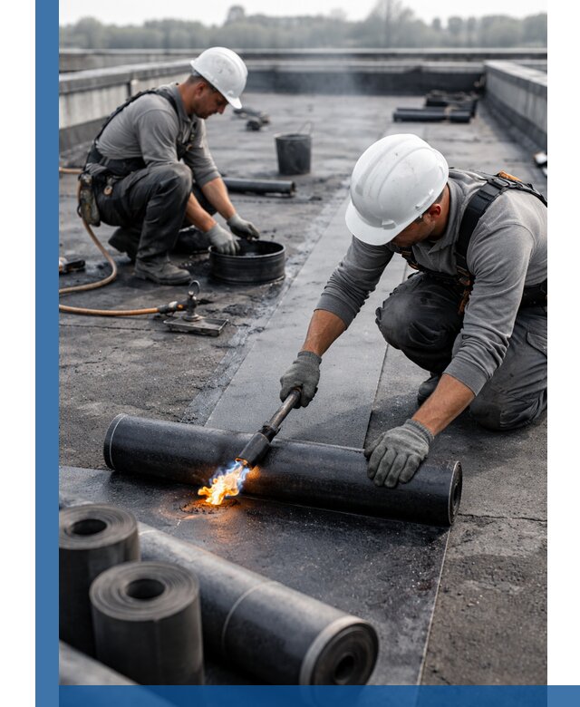 Ремонт рулонной кровли в Конаково герметизация и восстановление