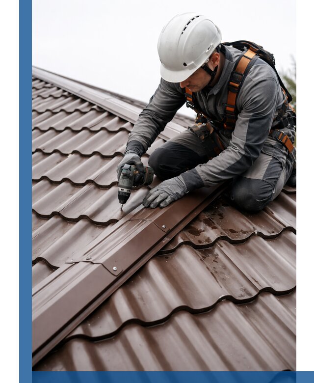 Ремонт металлочерепицы на крыше в Конаково профессионально