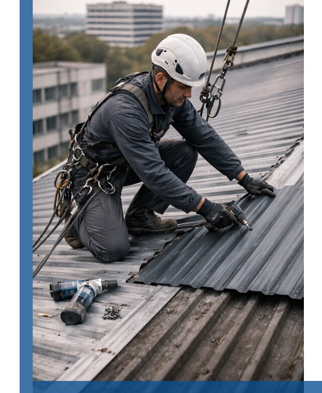 Ремонт профнастила на кровле в Конаково, работы под ключ