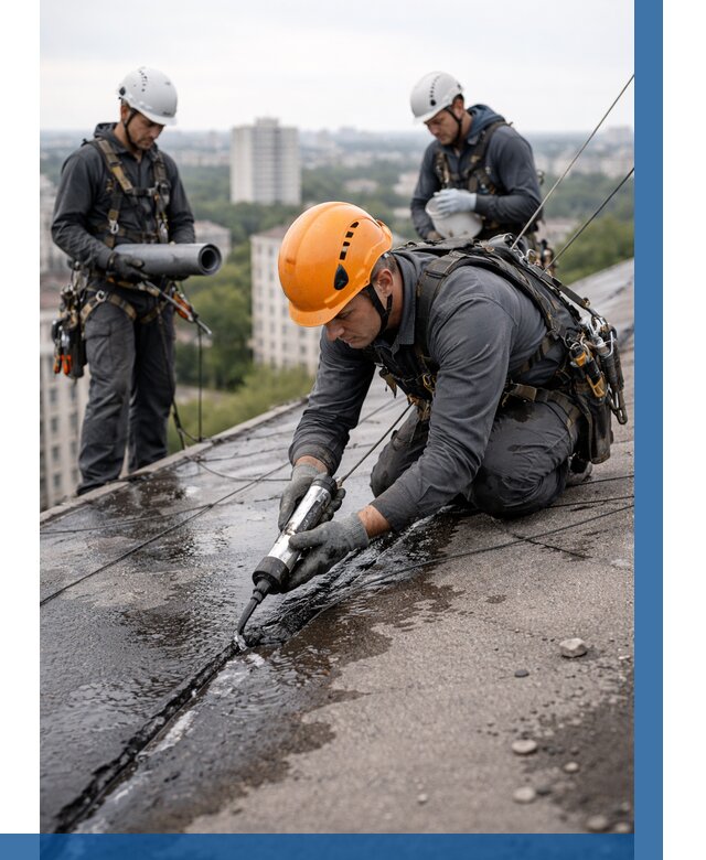 Устранение протечек кровли в Конаково от 12164 р. | ВЫСОТНИК-Кнк