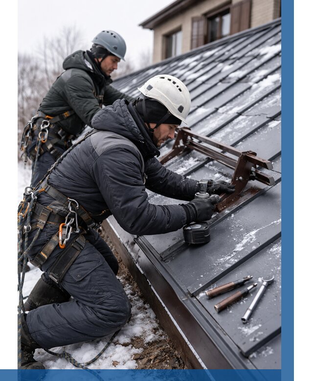 Монтаж снегозадержателей в Конаково от 456 р. | ВЫСОТНИК-Кнк