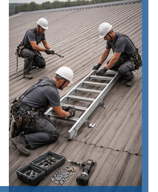 Монтаж кровельной лестницы в Конаково от 4562 р. | ВЫСОТНИК-Кнк