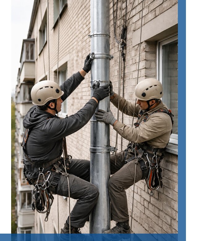 Замена водосточных труб в Конаково от 6589 р. | ВЫСОТНИК-Кнк