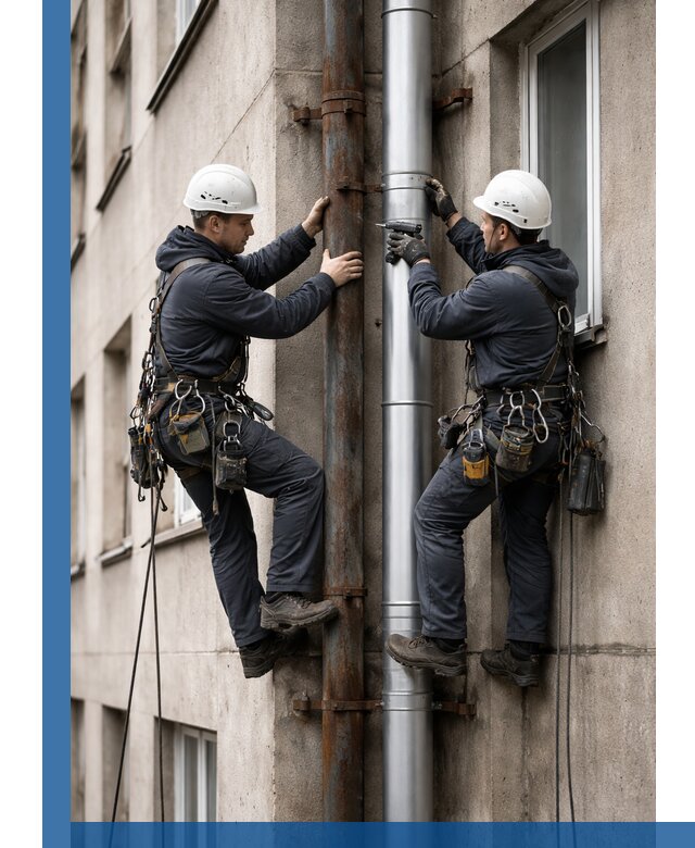 Замена водосточных труб в Конаково: монтаж и демонтаж под ключ