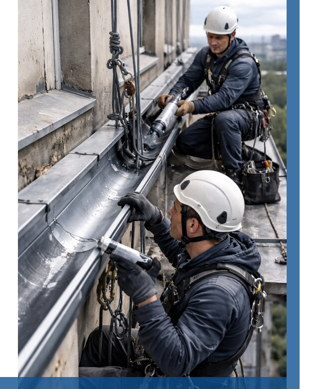 Ремонт водосточных желобов в Конаково от 6589 р. | ВЫСОТНИК-Кнк