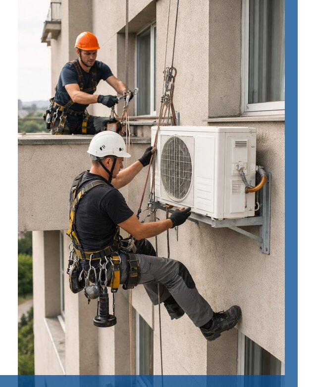 Монтаж внешнего блока кондиционера в Конаково от 6589 р. | ВЫСОТНИК-Кнк