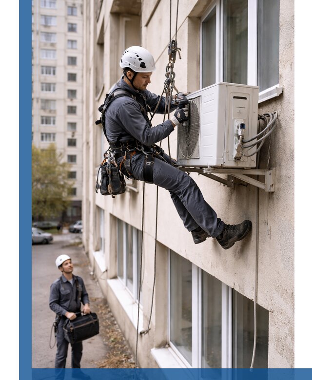 Демонтаж внешнего блока кондиционера в Конаково профессионально