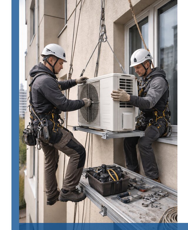 Перенос внешнего блока кондиционера в Конаково с монтажом и крепежом