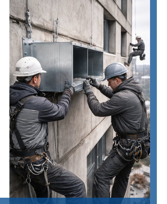 Монтаж вентиляционных коробов в Конаково от 3041 р. | ВЫСОТНИК-Кнк