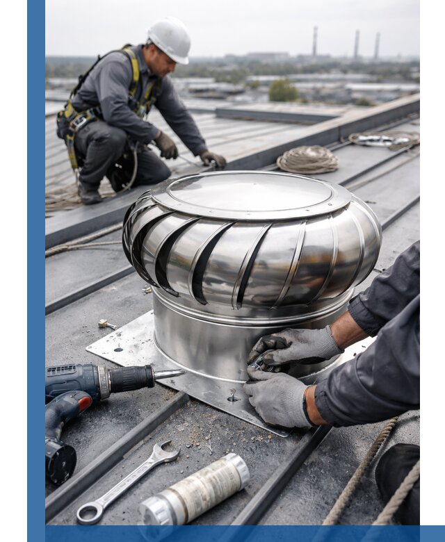 Установка дефлекторов на кровле в Конаково профессионально