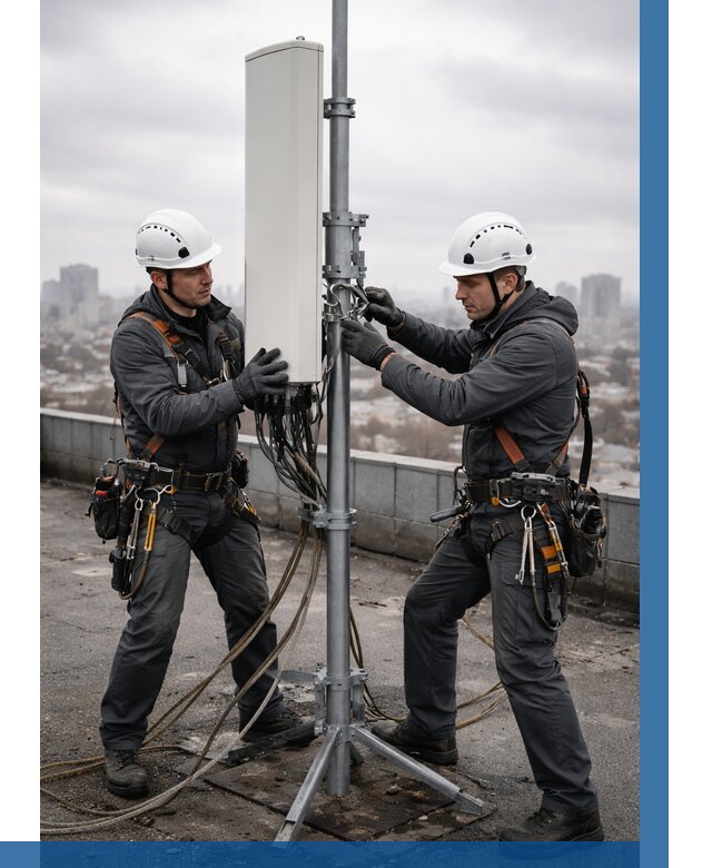 Монтаж антенн связи на крыше в Конаково от 8616 р. | ВЫСОТНИК-Кнк