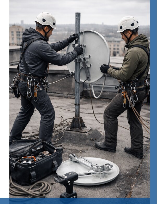 Демонтаж антенн на крыше в Конаково от 4562 р. | ВЫСОТНИК-Кнк