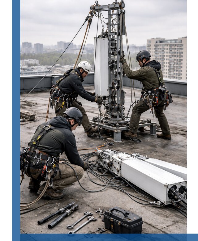 Демонтаж антенн на крыше зданий в Конаково с гарантией