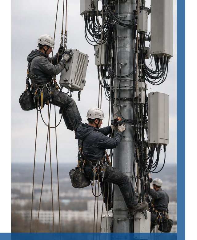 Монтаж оборудования связи на мачте в Конаково от 7603 р. | ВЫСОТНИК-Кнк