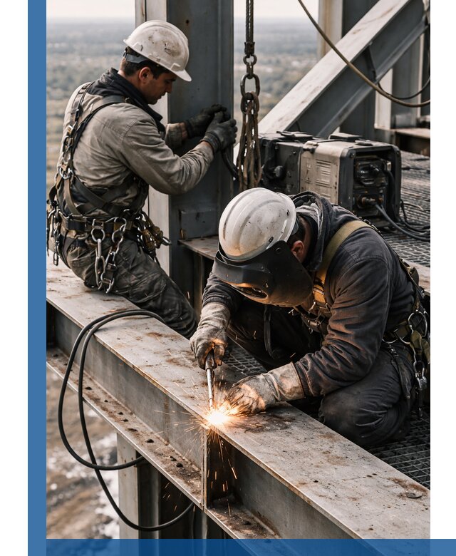 Высотные сварочные работы в Конаково для промышленных объектов