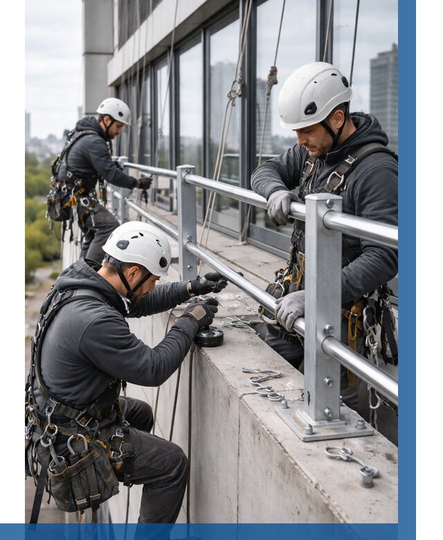 Монтаж ограждений на высоте в Конаково, от 1216 р. | ВЫСОТНИК-Кнк