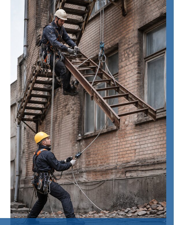 Демонтаж пожарной лестницы в Конаково от 12164 р. | ВЫСОТНИК-Кнк