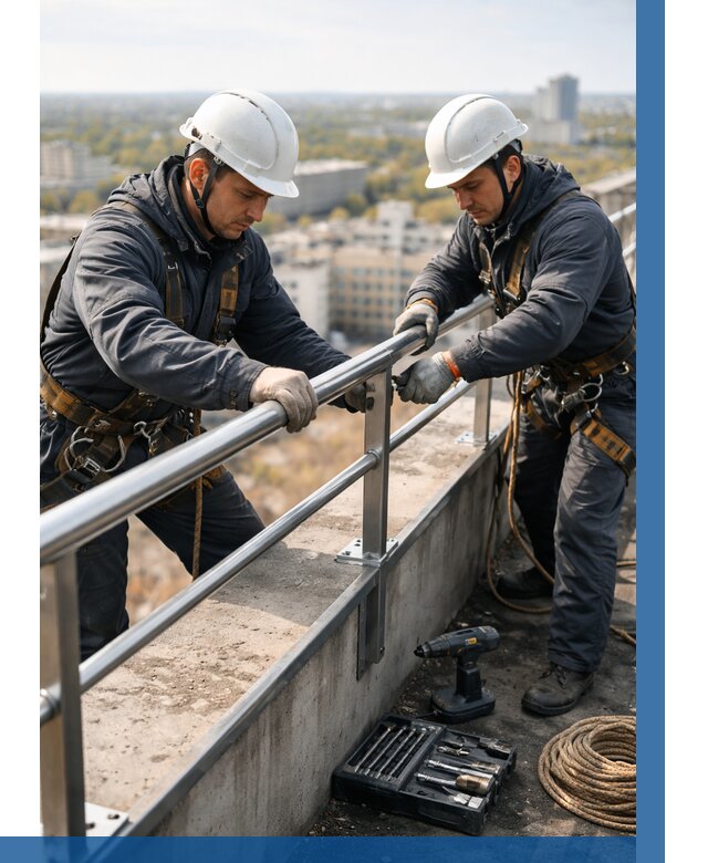 Монтаж перил на высоте в Конаково от 2534 р. | ВЫСОТНИК-Кнк